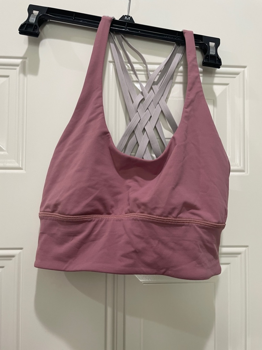 Lululemon Athletica We the Free  Mauve Crisscross Strappy Sports Bra